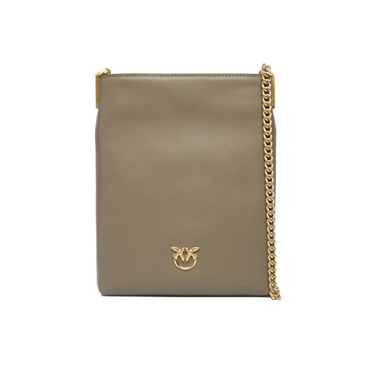 Torebka PINKO Flat Satchel AI 25-26 PCPL 105352 A0QO Szary ze sklepu eobuwie.pl w kategorii Kopertówki - zdjęcie 187041361