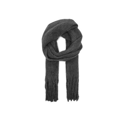 Szalik Calvin Klein Emblem Brushed LV04D8069G Szary ze sklepu eobuwie.pl w kategorii Szaliki i chusty damskie - zdjęcie 187041393