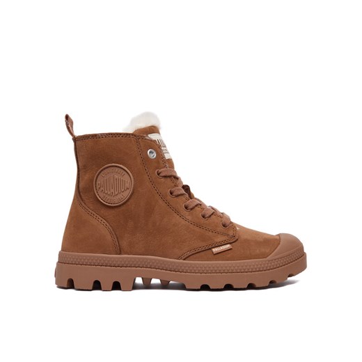 Trapery Palladium Pampa Hi Zip Wl 95982-291-M Brązowy ze sklepu eobuwie.pl w kategorii Workery damskie - zdjęcie 187041411
