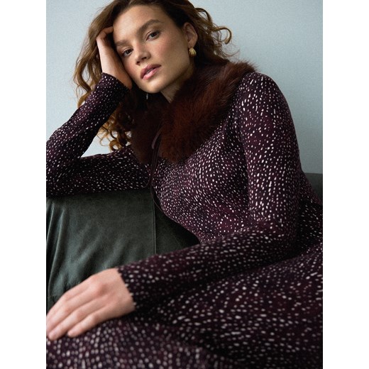 Mohito - Szalik - ciemnobrązowy ze sklepu Mohito w kategorii Szaliki i chusty damskie - zdjęcie 187041971