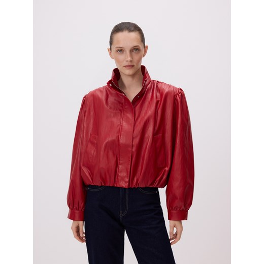 Reserved - Krótka kurtka ze stójką - czerwony ze sklepu Reserved w kategorii Kurtki damskie - zdjęcie 187042112
