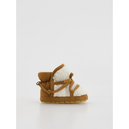 Reserved - Botki z wysoką cholewką - brązowy ze sklepu Reserved w kategorii Buciki niemowlęce - zdjęcie 187042184