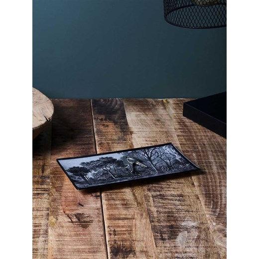 Ethnical Life Misa dekoracyjna "Black Forest" w kolorze czarno-białym - 21 x 10 cm - id: 13998291 - marki Ethnical Life - 187042940 Ethnical Life Misa dekoracyjna "Black Forest" w kolorze czarno-białym - 21 x 10 cm ze sklepu Limango Polska w kategorii Misy i tace dekoracyjne - zdjęcie 187042940