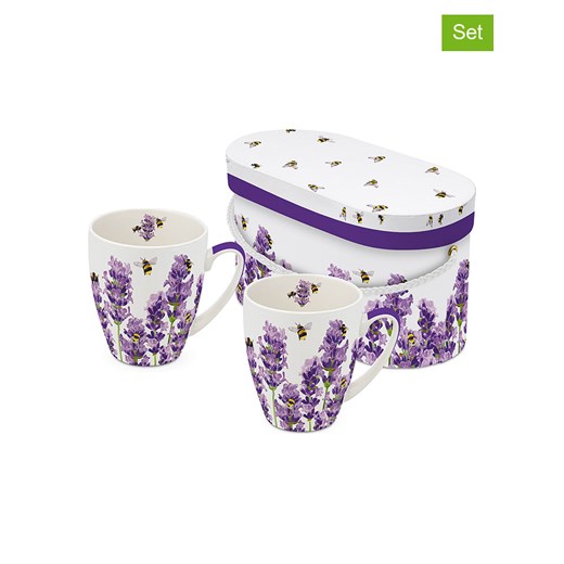 ppd Kubki jumbo (2 szt.) "Bees & Lavender" w kolorze fioletowo-białym - 350 ml - id: 14025853 - marki Ppd - 187042943 ppd Kubki jumbo (2 szt.) "Bees & Lavender" w kolorze fioletowo-białym - 350 ml ze sklepu Limango Polska w kategorii Naczynia - zdjęcie 187042943