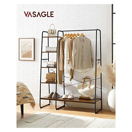 Songmics Garderoba stojąca w kolorze brązowo-czarnym - 120 x 160 x 45 cm Songmics onesize okazja Limango Polska