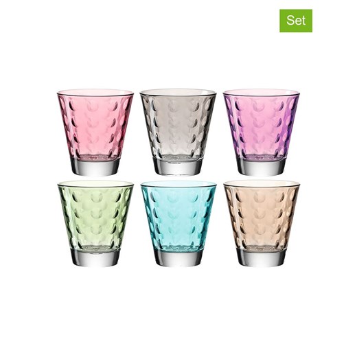 LEONARDO Szklanki (6 szt.) &quot;Optic&quot; w różnych kolorach - 140 ml Leonardo onesize promocja Limango Polska