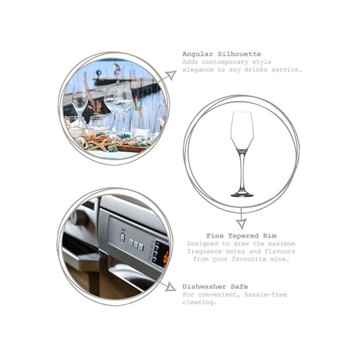 Hermia Kieliszki (6 szt.) - 230 ml Hermia onesize okazja Limango Polska