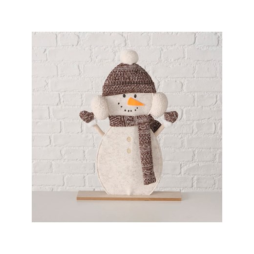 Boltze Figurka dekoracyjna &quot;Frosty&quot; w kolorze biało-brązowym - 42,5 cm ze sklepu Limango Polska w kategorii Dekoracje - zdjęcie 187043240