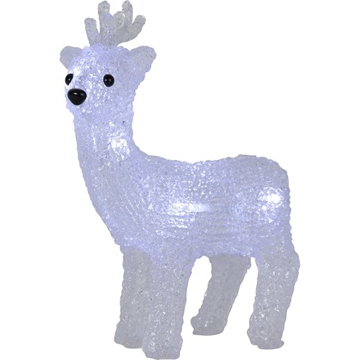 STAR Trading Figurka dekoracyjna LED &quot;Crystal Deer&quot; w kolorze białym - 20 x 22 cm ze sklepu Limango Polska w kategorii Oświetlenie - zdjęcie 187043573