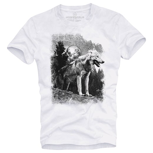 T-shirt męski UNDERWORLD Wolf in mountains ze sklepu morillo w kategorii T-shirty męskie - zdjęcie 187045311