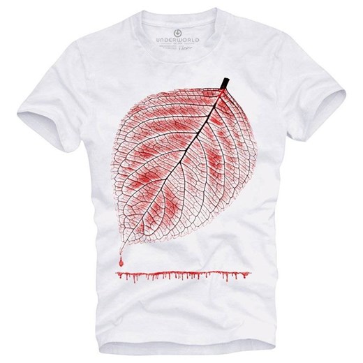T-shirt męski UNDERWORLD Leaf biały ze sklepu morillo w kategorii T-shirty męskie - zdjęcie 187045840