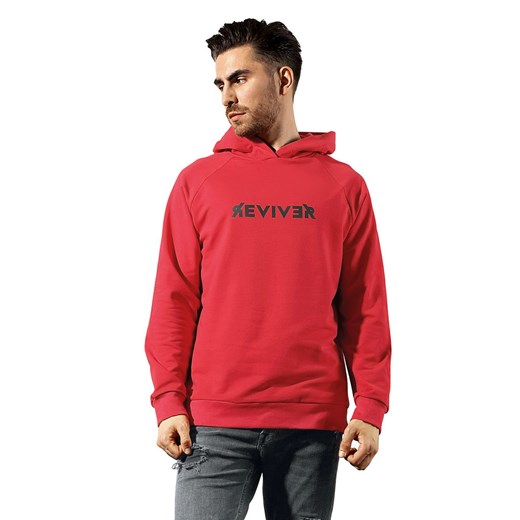 Bluza nierozpinana Reviver F5606 czerwony ze sklepu kontri.pl w kategorii Bluzy męskie - zdjęcie 187047962