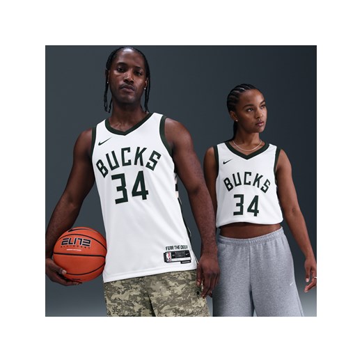 Męska koszulka Nike Dri-FIT NBA Swingman Milwaukee Bucks Association Edition - Biel ze sklepu Nike poland w kategorii T-shirty męskie - zdjęcie 187049523