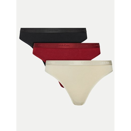 Calvin Klein Underwear Komplet fig Bikini 3pk 000QD5243E Kolorowy ze sklepu MODIVO w kategorii Majtki damskie - zdjęcie 187052202
