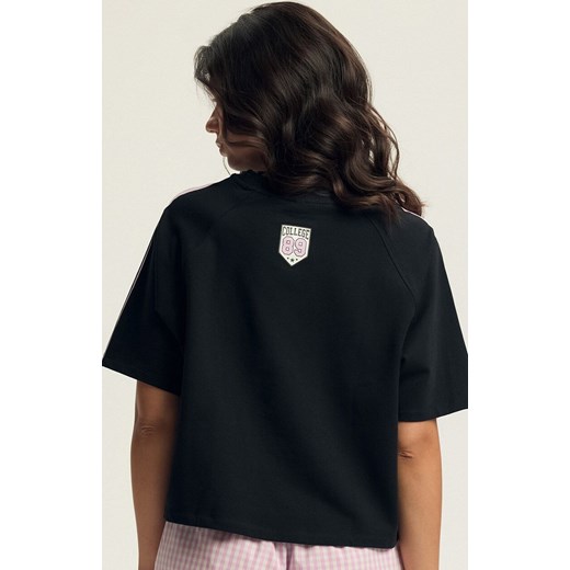 Esotiq bluzka z krótkim rękawem Bloovii Lenero 43759-99X, Kolor czarny, Rozmiar L, BLOOVII ze sklepu Primodo w kategorii Bluzki damskie - zdjęcie 187056831