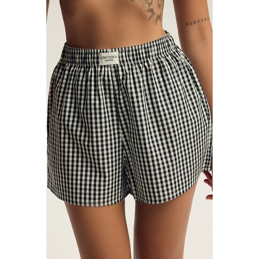 Esotiq spodenki w kratę Bloovii Locklyn 43754-99X, Kolor czarno-biały, Rozmiar L, BLOOVII ze sklepu Primodo w kategorii Piżamy damskie - zdjęcie 187056841