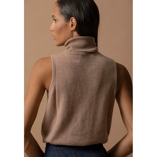 Perfect Cashmere Kaszmirowy top w kolorze karmelowym Perfect Cashmere M okazja Limango Polska