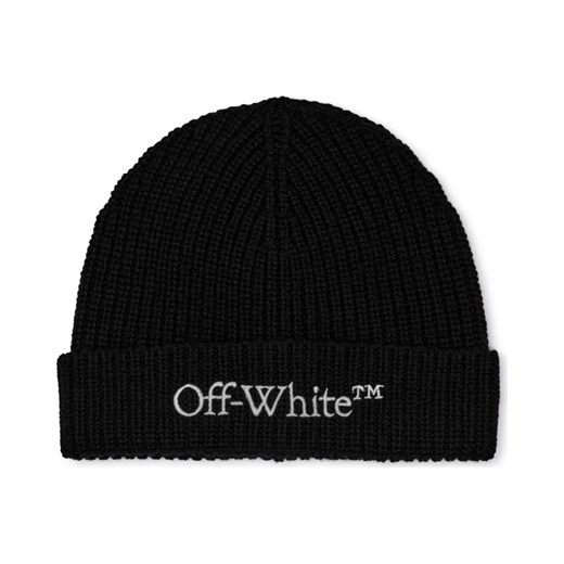 OFF-WHITE Wełniana czapka Bookish ze sklepu Gomez Fashion Store w kategorii Czapki zimowe męskie - zdjęcie 187057790