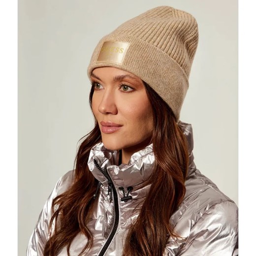 Guess Wełniana czapka BRENTON | z dodatkiem kaszmiru ze sklepu Gomez Fashion Store w kategorii Czapki zimowe damskie - zdjęcie 187058250