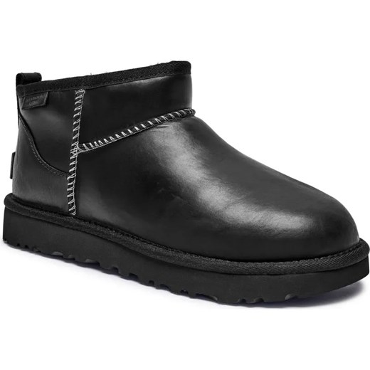 UGG Skórzane śniegowce Classic Ultra Mini | z dodatkiem wełny ze sklepu Gomez Fashion Store w kategorii Śniegowce damskie - zdjęcie 187058381