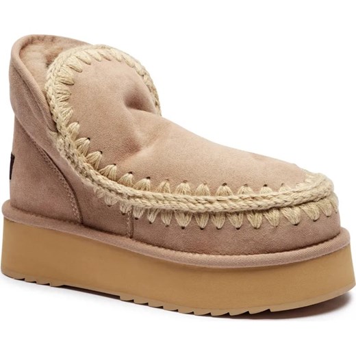 MOU Śniegowce Mini Eskimo Platform | wełna | zamsz ze sklepu Gomez Fashion Store w kategorii Śniegowce damskie - zdjęcie 187058423