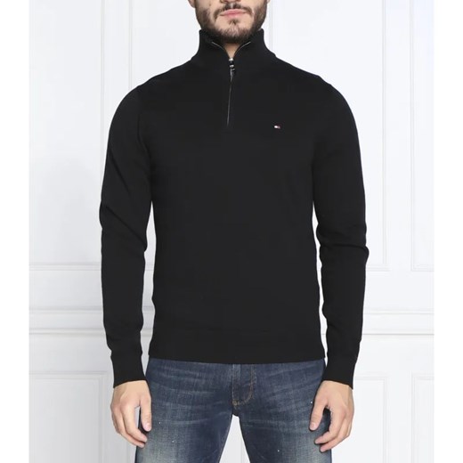 Tommy Hilfiger Sweter ZIP MOCK | Regular Fit | z dodatkiem kaszmiru ze sklepu Gomez Fashion Store w kategorii Swetry męskie - zdjęcie 187058543