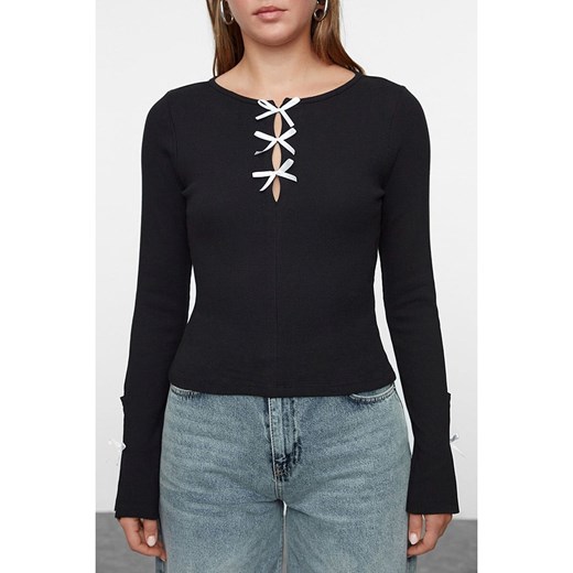 trendyol Koszulka w kolorze czarnym Trendyol L Limango Polska wyprzedaż