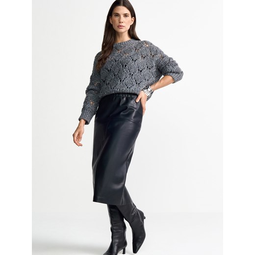 Rich & Royal Damska spódnica ze sztucznej skóry Kobiety Sztuczna skóra czarny Rich & Royal 36 vangraaf