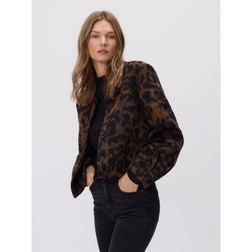 Reserved - Kurtka w zwierzęcy wzór - wielobarwny ze sklepu Reserved w kategorii Kurtki damskie - zdjęcie 187189122