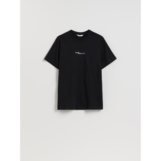 Reserved - T-shirt regular fit z nadrukiem - czarny - id: 432EX-99X - marki Reserved - 187189162 Reserved - T-shirt regular fit z nadrukiem - czarny ze sklepu Reserved w kategorii T-shirty męskie - zdjęcie 187189162