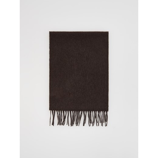 Reserved - Wełniany szalik z kaszmirem - ciemnobrązowy ze sklepu Reserved w kategorii Szaliki męskie - zdjęcie 187189164