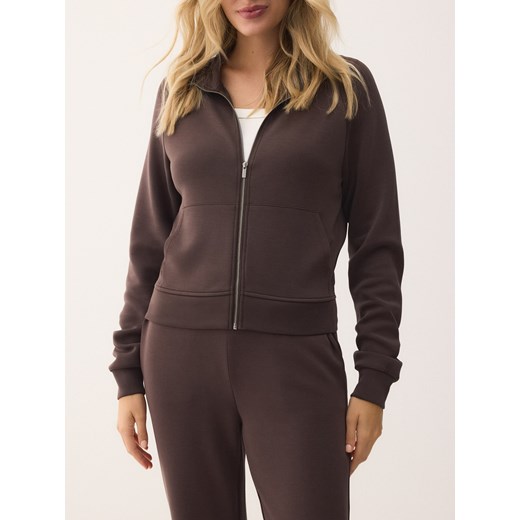 Reserved - Rozpinana bluza ze stójką - brązowy - id: 742GA-88X - marki Reserved - 187189313 Reserved - Rozpinana bluza ze stójką - brązowy ze sklepu Reserved w kategorii Bluzy damskie - zdjęcie 187189313