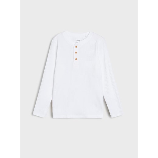 Sinsay - Koszulka z długimi rękawami - biały Sinsay 128 (7-8 l) Sinsay