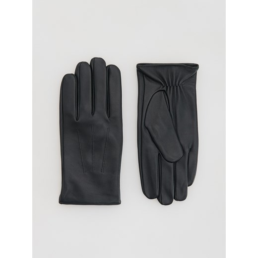 Reserved - Skórzane rękawiczki - czarny ze sklepu Reserved w kategorii Rękawiczki męskie - zdjęcie 187191353