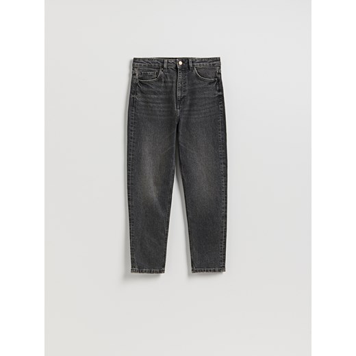 Reserved - Jeansy mom fit slim - szary ze sklepu Reserved w kategorii Jeansy damskie - zdjęcie 187191654