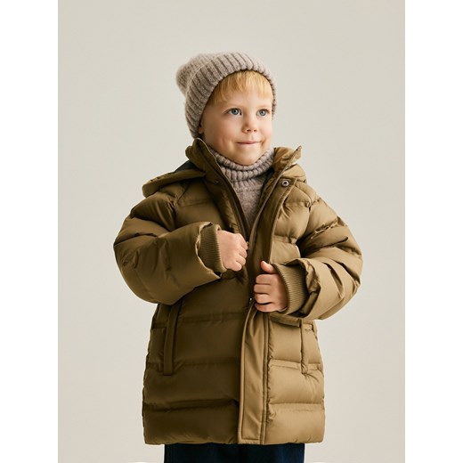 Reserved - Pikowana kurtka z puchem - beżowy ze sklepu Reserved w kategorii Kurtki chłopięce - zdjęcie 187191794