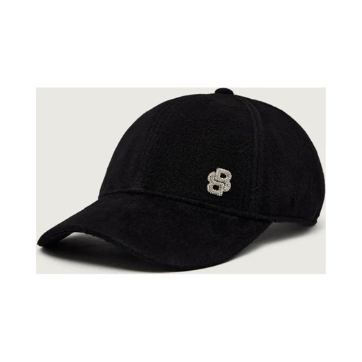 BOSS BLACK Wełniana bejsbolówka Ari-WO-B-Icon-ST | z dodatkiem jedwabiu - id: BB255W000010001 - marki BOSS HUGO BOSS - 187192764 BOSS BLACK Wełniana bejsbolówka Ari-WO-B-Icon-ST | z dodatkiem jedwabiu ze sklepu Gomez Fashion Store w kategorii Czapki z daszkiem damskie - zdjęcie 187192764