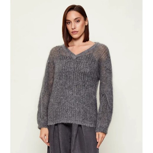 BOSS BLACK Wełniany sweter Fucinta | Loose fit ze sklepu Gomez Fashion Store w kategorii Swetry damskie - zdjęcie 187192823