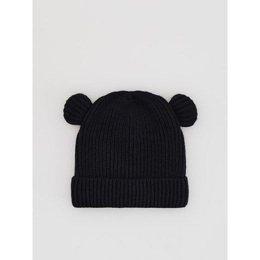 Reserved - Prążkowana czapka z wiskozą - czarny - id: 878GT-99X - marki Reserved - 187196563 Reserved - Prążkowana czapka z wiskozą - czarny ze sklepu Reserved w kategorii Czapki dziecięce - zdjęcie 187196563