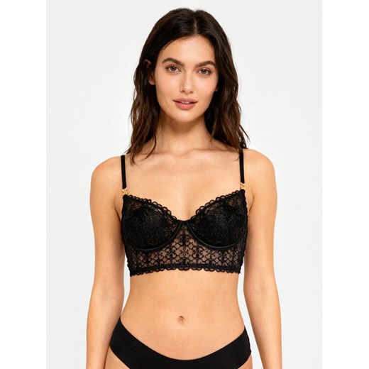 Guess Biustonosz z fiszbiną O5BC14 K1760 Czarny ze sklepu MODIVO w kategorii Biustonosze - zdjęcie 187197523