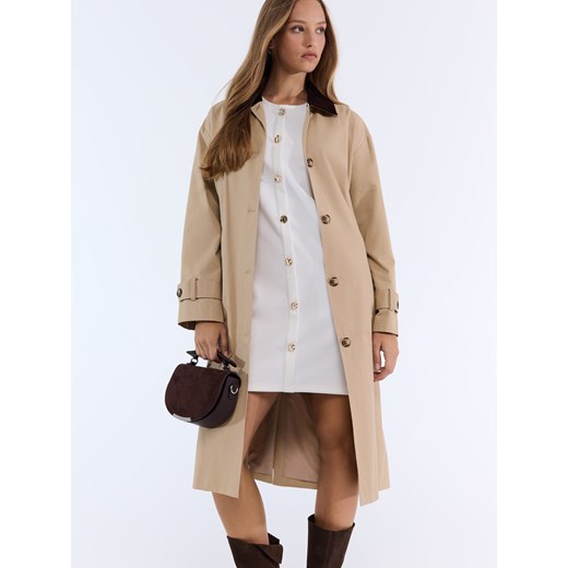 Mohito - Sukienka mini z ozdobnymi guzikami - kremowy ze sklepu Mohito w kategorii Sukienki - zdjęcie 187197840