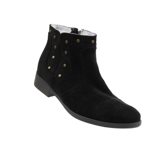 Botki damskie na suwak - Kornecki 06664, czarne ze sklepu ulubioneobuwie w kategorii Półbuty damskie - zdjęcie 187197973
