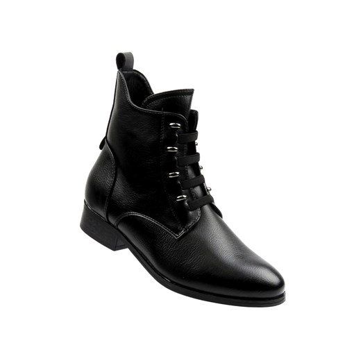 Ocieplane botki damskie czarne - Potocki 25-12665 ze sklepu ulubioneobuwie w kategorii Botki - zdjęcie 187198040