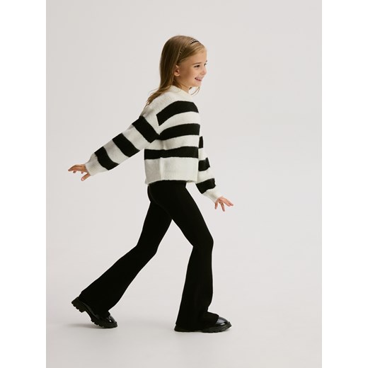 Reserved - Legginsy flare - czarny ze sklepu Reserved w kategorii Spodnie dziewczęce - zdjęcie 187198400