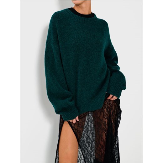 Sinsay - Sweter basic - zielony - id: 222GT-67X - marki Sinsay - 187200193 Sinsay - Sweter basic - zielony ze sklepu Sinsay w kategorii Swetry damskie - zdjęcie 187200193