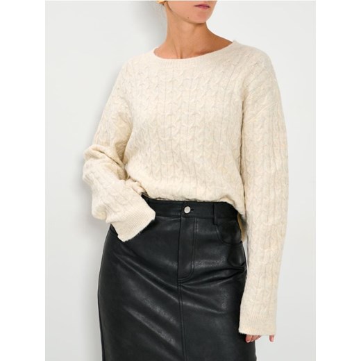 Sinsay - Sweter w prążki - kremowy ze sklepu Sinsay w kategorii Swetry damskie - zdjęcie 187200194
