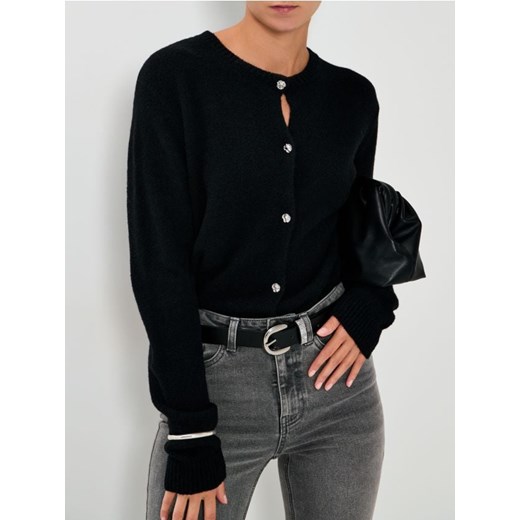 Sinsay - Rozpinany sweter - czarny ze sklepu Sinsay w kategorii Swetry damskie - zdjęcie 187200233