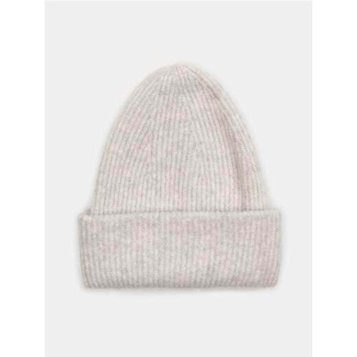 Sinsay - Prążkowana czapka beanie - szary - id: 783FG-09M - marki Sinsay - 187200374 Sinsay - Prążkowana czapka beanie - szary ze sklepu Sinsay w kategorii Czapki zimowe damskie - zdjęcie 187200374