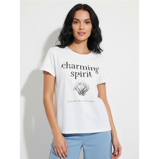 Sinsay - Koszulka - biały ze sklepu Sinsay w kategorii Bluzki damskie - zdjęcie 187200401