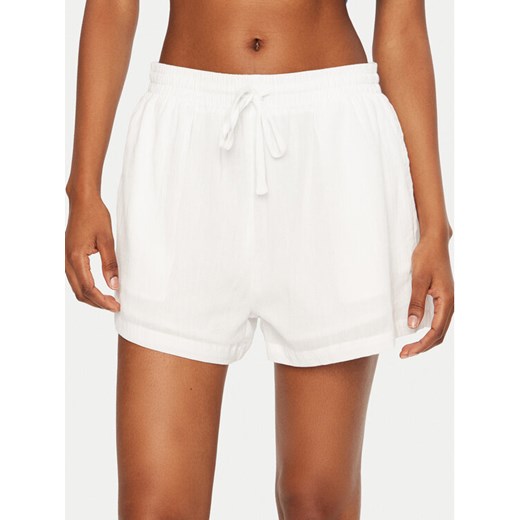 Seafolly Szorty materiałowe Crinkle 55429-SH Biały Regular Fit ze sklepu MODIVO w kategorii Szorty - zdjęcie 187201190